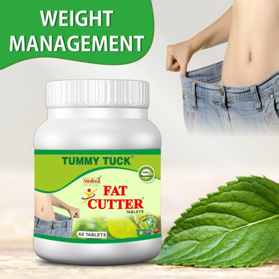 VEDIVA Fat Cutter Natural way to burn the extra fats(Pack of 2, 120 Tablets)
