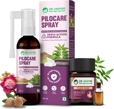 DR. VAIDYA'S Pilo care Spray & Capsule(Pack of 2, 72.7 g)