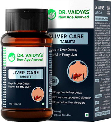 DR. VAIDYA'S Liver Care Tablets - For Daily Liver Detox & Helps with Fatty Liver | Ayurvedic(60 Tablets)