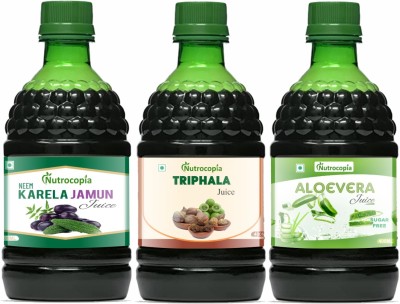 NUTROCOPIA Neem Karela Jamun, Triphala & Aloe Vera Juices Pack of 3(Pack of 3)