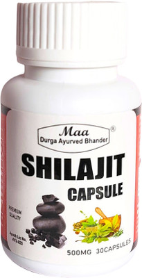 Maadurga ayurved bhander Shilajit Capsules With Ashwagandha and Giloy For Strength, Power & Stamina(30 Capsules)