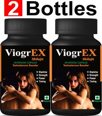 ViogrEX Double Power Shilajit Night Long timing stamina Testosterone booster capsule 120