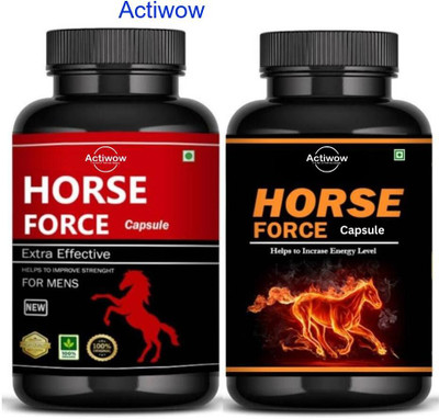 ACTIWOW Horse Force Pro & Horse Force Capsules Support Recovery(Pack of 2, 30 Capsules)