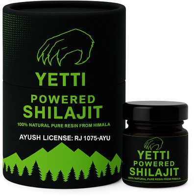 YETTI Powered Shilajit Resin | Pure Himalayan Extract | Boosts Strength & Stamina(10 g)