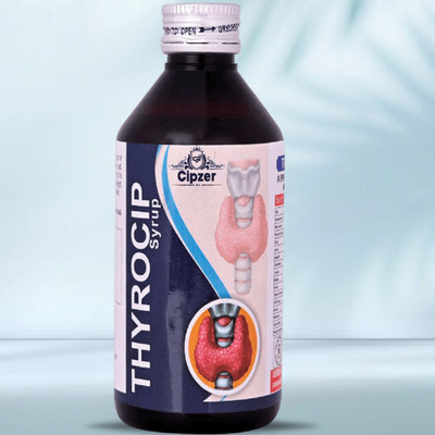CIPZER Thyrocip Syrup Aids Minor Thyroid Symptoms, Hypo or Hyperthyroid Diseases 200 ml(200 ml)