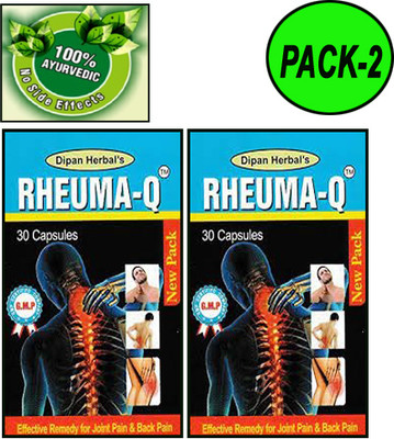 Dipan Herbal's Original Rheuma Q 30 capsule For All Kind Of Rheumatic Problems(Pack of 2, 30 Capsules, 30 Capsules)