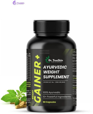 Dr.TrueSkin Weight Gainer+ Capsules Herbal Vitality Tonic 90CAPS(90 Capsules)