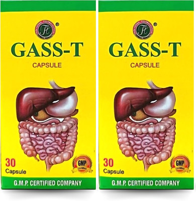 HERBSHD Gass-T capsule | For Gas & Acidity Relief(Pack of 2, 60 Capsules)