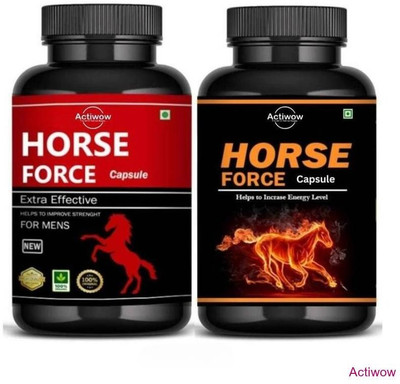 ACTIWOW Horse Force Capsule With potent stamina boosters 14EE B02(Pack of 2, 30 Capsules)