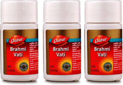 Dabur Brahmi Vati 40 Tablets for Mental Stress & Memory(Pack of 3, 40 Tablets)
