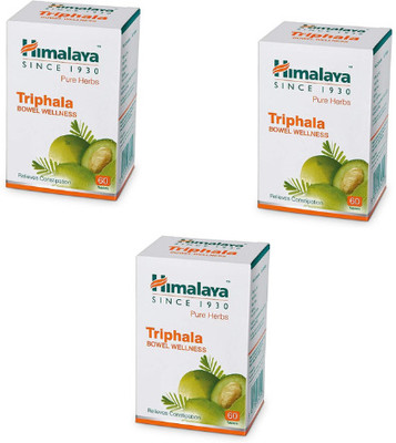 HIMALAYA Wellness Pure Herbs Triphala Bowel Wellness Tablet (3 x 60 Units)(Pack of 3, 180 Tablets)