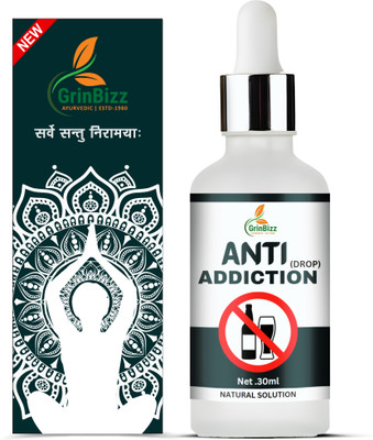 grinbizz Anti-Addiction Drop Support To Quit De-Addiction|Alcohol & Smoke Free|NashaBand(30 ml)