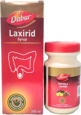 Dabur LAXIRID SYRUP 200ML+TRIFLA CHURAN120G (COMBO PACK FOR CONSTIPATION)(Pack of 2)