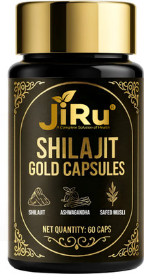 JiRu Himalayan Shilajit Gold Cap|Boost Stemina In 2 Days|Fast Strength & Immunity(60 Capsules)