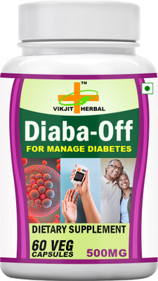 VIKJIT HERBALS DIABA-OFF CAPSULE FOR MANAGE DIABETES(60 Capsules)