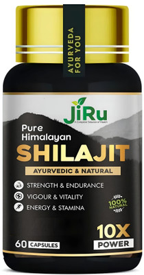 JiRu Himalayan Shilajit Gold Cap|Boost Strength In 2 Days|increase Stamina, Immunity(60 Capsules)