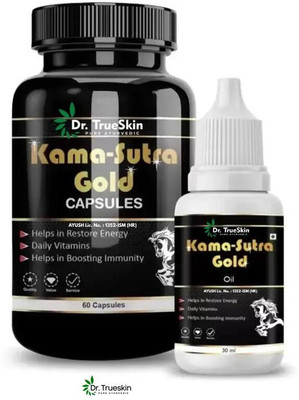 Dr.TrueSkin Kama Sutra Capsule & Oil for Men’s Strength, Energy & Wellness(60 Capsules)