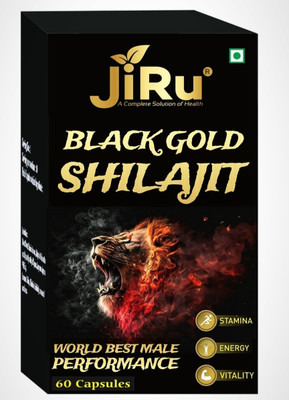 JiRu Shilajit Gold 60 Capsules|Boosts Stamina In 2 Weeks | Strength & Immunity(60 Capsules)