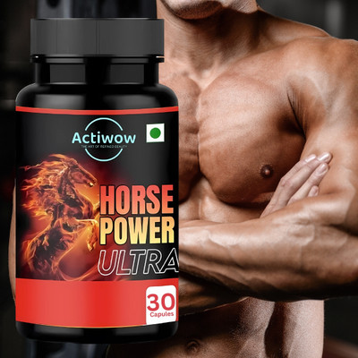 ACTIWOW Natural Horse Power Ultra Ayurvadic Energy & stamina booster for man Power capsu(30 Capsules)