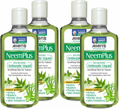 Allen's NeemPlus Auyrvedic Antiseptic Liquid (100ml X 4)(Pack of 4, 400 ml)