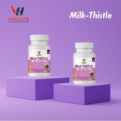 VINECURE Milk Thistle ,body detoxification,booster heart health,balance blood sugar-(Pack of 2)