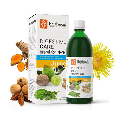 Krishna's Herbal & Ayurveda Digestive Care Juice | Relieves Bloating & Digestive Disorders(1 L)