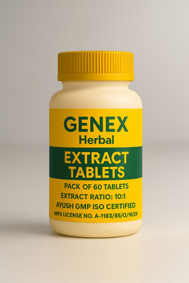 Genex Ricinus Communis Extract Tablets Pack of 60 Tablets.(60 Tablets)