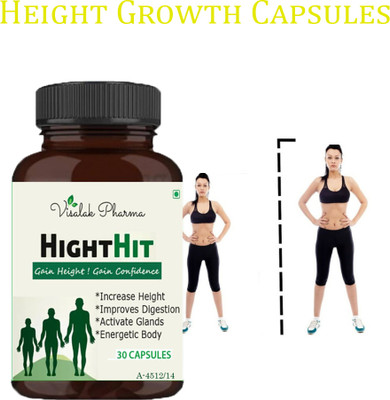 visalak pharma Hight Hit Height cap-sules Increases Body Growth Bone Density(30 Capsules)