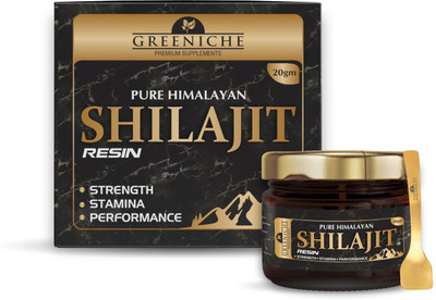 Greeniche Himalayan Shilajit Resin for Enhanced Performance| Strength, Power & Stamina|20g(20 g)
