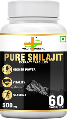 VIKJIT HERBALS PURE SHILAJIT EXTRACTS CAPSULES(60 Capsules)