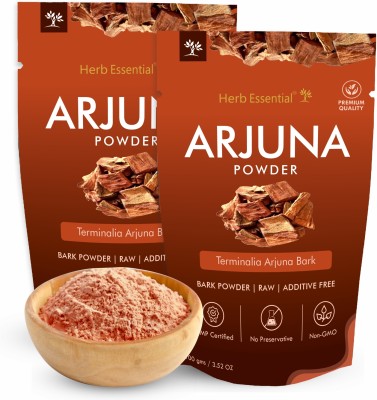 Herb Essential Pure Arjuna Powder | Promotes Heart Health | Manages Cholesterol Level | 100 g(Pack of 2)