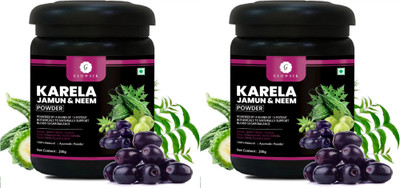 G GLOWSIK 11-Herb Karela Jamun Powder for Daily Sugar Wellness Support(Pack of 2, 400 g)