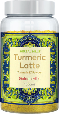 Herbal Hills Turmeric Latte - 100 gms - Ayurvedic combination of Haldi & Milk to improve immunity(100 g)