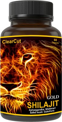 Clearcut SHILAJIT GOLD ashwagandha Shatavari safed musli Kaunch beej Ayurvedic capsule 60