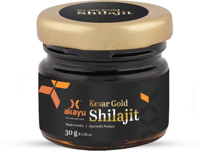 ashpveda Kesar Gold Himalayan Shilajit/Shilajeet Resin for Immunity, Performance, Stamina(30 g)