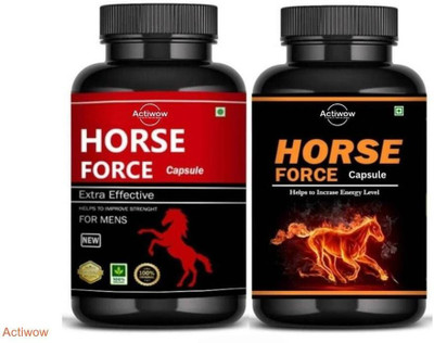 ACTIWOW Horse Force Capsule Combo for Lasting Energy and Vitality VFX102 A01(30 Capsules)