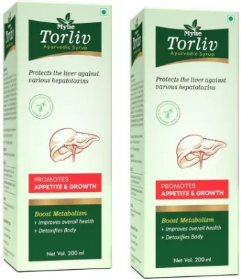 Mylie Torliv Ayurvedic Healthy Liver Tonic - 200ml | Ayurvedic Body Detox Syrup(Pack of 2)