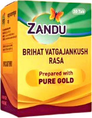 ZANDU Brihat Vata Gajankusha Rasa with Gold 30 Tab(30 Tablets)