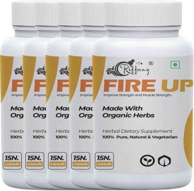 Riffway Fire Up Organic Power Medicine For Men _ Good For Health & Ensuring Powerful(Pack of 5)