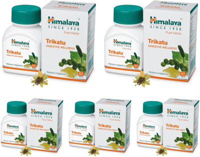 HIMALAYA Trikatu for Digestive Wellness (5 Packs, 60 Tablets Each)(Pack of 5, 60 Tablets, 60 Tablets, 60 Tablets, 60 Tablets, 60 Tablets)