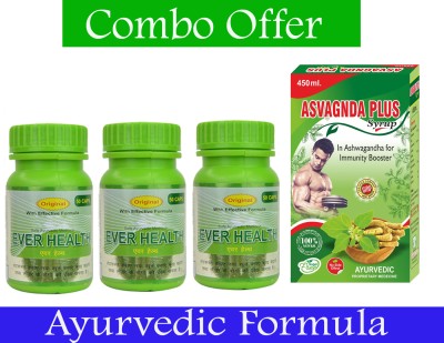 DrBiswas Ever Health & Ashwagandha Plus Syrup for Strong Immunity and Increasing(Pack of 4)