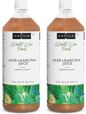 Kapiva Aloe Vera + Garcinia Juice| Helps in Weight Management | No Added Sugar(Pack of 2)