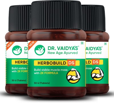 Dr. Vaidya's Herbobuild DS( Double strength ) -30 CAPSULES - PACK OF 3(Pack of 3)