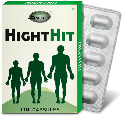 Sabates Hight Hit Herbal Formula Developes Length of Bones Increases Hight(Pack of 3, 30 Capsules)