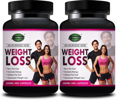 Sabates Weight Loss Herbal Tablet For Helps In Weight Management & Boosts Metabolism(Pack of 2, 60 Capsules)