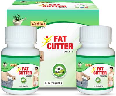 VEDIVA Fatcutter Ayurvedic Formula for fat burn and weight loss Pack of 120 Tablets