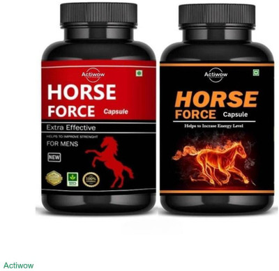 ACTIWOW Horse Force Capsule Combo for Lasting Energy and Vitality VFX6 A01(30 Capsules)