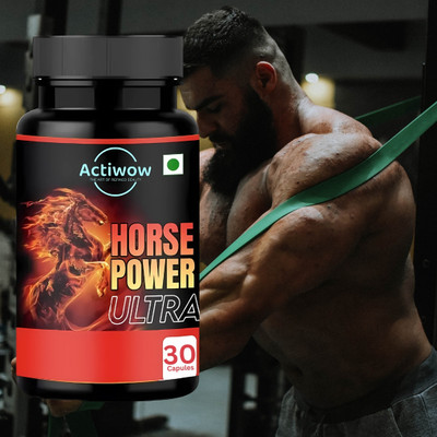 ACTIWOW Horse Power Ultra Tablets For Men Strength capsu(30 Capsules)