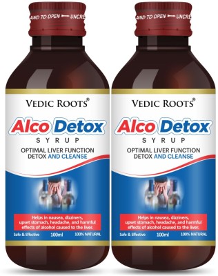 Vedic Roots Ayurvedic Alco Detox Syrup|Alcoholic & Fatty Liver Detox,Improve Liver Functions(Pack of 2)