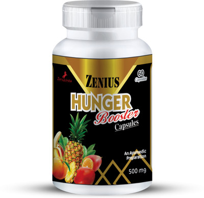 Zenius Hunger Booster Capsule for Hunger Power Appetite Booster Weight Gainers/Mass Gainers(60 Capsules, Natural)
